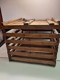Antique Primitive Rustic Egg Crate Carrying Box Wooden Egg ...