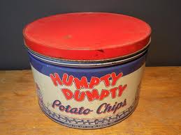 Sold at Auction: Vintage 1950s Humpty-Dumpty Chips Tin