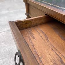 Carved Wood, Marquetry Inlaid, Tooled Leather Top Card Game ...