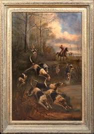 The Hounds In Full Cry, 19th Century attributed to Thomas ...