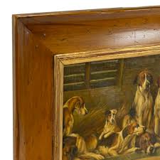 Original Oil on Canvas Painting “Hounds in the Hay ...