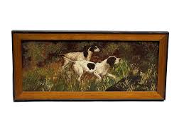 Sold at Auction: Oil on Board - Bird Dogs On The Hunt artist ...