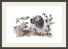 Hunting with the English Setter”, high quality animal art ...