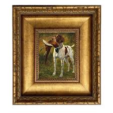 English Pointer & Pheasant Framed Canvas Print: Hunting Dog ...