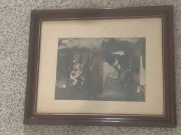 Antique Framed Art Print Napoleon after Waterloo Marcus ...