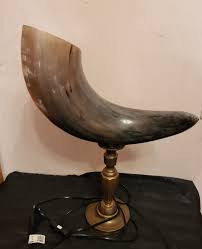 Table Lamp "rarity" UNIQUE Brass Base Lampshade Made of Horn Own Creation - Etsy Canada