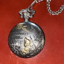 Watch It Hunting Watch Silver/Gold Tone Quartz New Battery ...