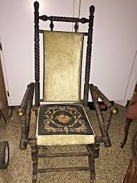 ANTIQUE EASTLAKE VICTORIAN TURNED WALNUT GOLD VELVET ...