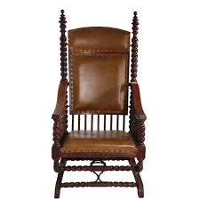 Victorian Stick and Ball Twist Frame Platform Rocking Chair ...