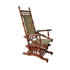 Antique Rocking Chair Hand Carved & Turned Walnut Wood ...