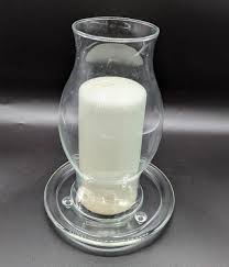 Hurricane Clear Glass Candle Holder With Footed Base And ...