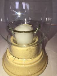 Vintage Indiana Glass Ceramic Candle Lamp W/chimney 10” | eBay