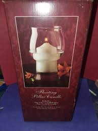 J5] --- Indiana Glass Floating Pillar Water Candle Holder ...