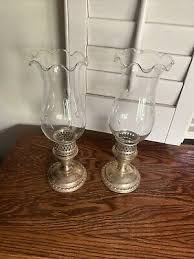 LA PIERRE Sterling Silver Crystal Filigree Pair of Candle Light Holders | eBay