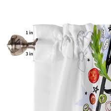 Amazon.com: BOBOWUNY Pizza Window Curtains 54 Inches Long ...
