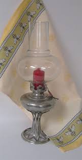 La Maison de L'Etain Pewter | Hurricane Lamp with Candle ...