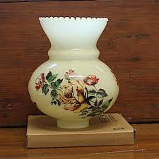 Vintage Floral Glass Hurricane Lamp Shade, GWTW Lamp Shade - Etsy