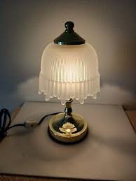 Lamp Made In Tiawan. Gold Tone Base With White Frosted Glass Lamp Shade. Works. | eBay