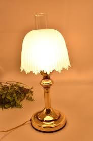 Vintage Hurricane Style Table Top Accent Lamp Brass & Glass and Plastic Shade Retro Boho Home Decor Bedroom - Etsy Australia