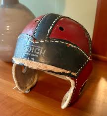 Vintage Football Helmet, Hutch Football Helmet, Leather ...