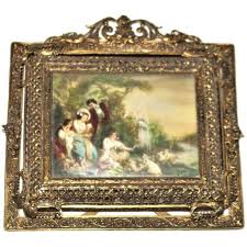 Art Signed Vintage Brass Framed Beveled Glass 3 1/4" x 2 1/2" P 5 1/4" x5 1/2" F | eBay