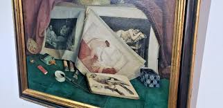 ORIGINAL 1940's Hyperrealism / OIL CANVAS Painting By E ...