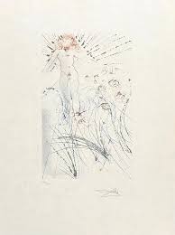 Salvador Dalí - The beloved feeds among the lilies (Field 71-17J; M&L 477), Dalí For Sale at 1stDibs