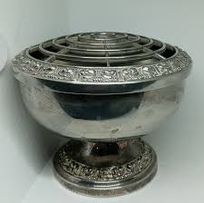 Vtg. Lanthe England Incense Burner Silver Plated W Metal ...