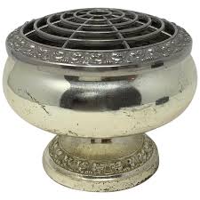 Vintage Silver Plate Flower Frog, Rose Bowl at 1stDibs ...