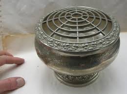 Large Vintage Rose Bowl by Ianthe of England, Tarnished ...