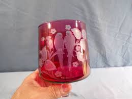 Wendell August Forge Ruby Flashed Stained Etched Covered ...