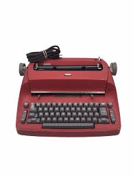 Vintage IBM Red Selectric Typewriter - For Parts/Repair- Powers On | eBay