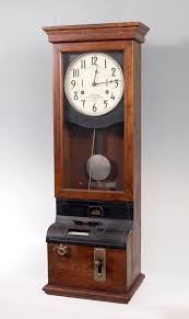 Sold at Auction: VINTAGE IBM OAK PUNCH TIME CLOCK