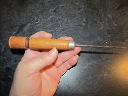 Antique Turned Wood Handle Forged Steel Ice Pick Unmarked 8 1/4" Length | eBay