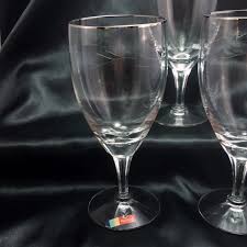 Fostoria Bridesmaid Water Goblets Set of 3 Stem 6100 Etch 658 ca 1965 | eBay