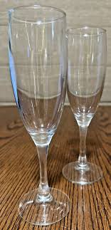 2x Clear Vintage Crystal Champagne Glass Stemmed Light Weight Flutes | eBay