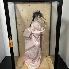 Vintage Japanese NISHI Doll (ND) / GEISHA Doll with Large Glass Case | EstateSales.org