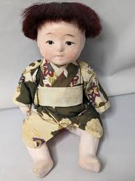 Japanese Ichimatsu Gofun Boy Doll Glass Eyes 8.5" | eBay