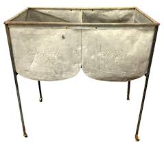 Sold at Auction: Vintage Ideal Double Wash Tub Galvanized Basin