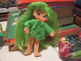 Vintage Ideal Flatsy Doll Green Hair Blue Eyes 5” Green Outfit | eBay