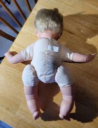 Hong Kong City Toy Baby Doll 1998 14” Fixed Blue Eyes Soft ...