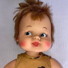 Vintage 60's Ideal Doll Pebbles Flintstone 16" Hanna Barbera ...