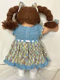 Handmade Crochet Blue Spring or Summer Dress Set With Bloomers for Cabbage Patch Kids CPK 16” Doll - Etsy