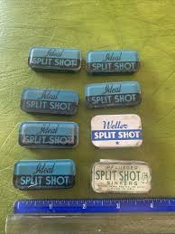 8 Vintage Fishing Split Shot Tins Ideal Weller Pflueger Take ...