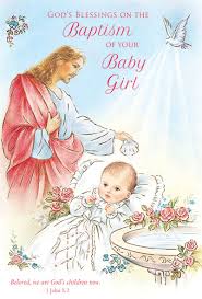 GIRL BAPTISM - BABY GREETING CARD | Greetings of Faith