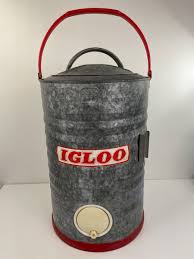 Vintage Igloo Galvanized Metal Insulated Water/Drink Cooler ...