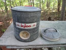 Vintage Original Galvanized Metal Igloo Water Cooler Metal 2 ...