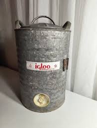 Vintage Cooler Igloo Water Galvanized Metal 5 Gallon | eBay