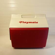 VTG IGLOO Playmate Red White Push Button 80s | eBay