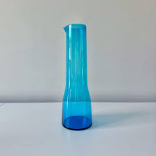 Vintage Iittala Essence Turquoise Blue Blown Glass Pitcher ...